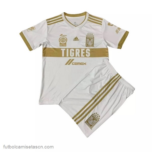 Camiseta Tigres UANL 3ª Niño 2020/21 Blanco Amarillo